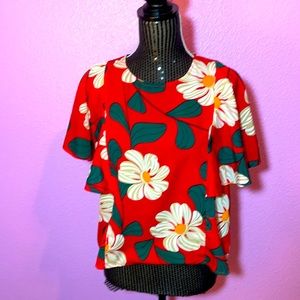 Petal Roz Super Cute Red Flowery Top